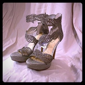 Jessica Simpson silver heels